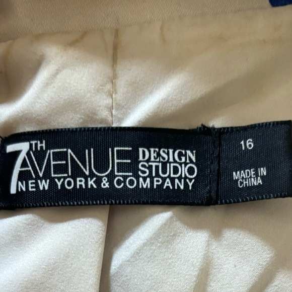 New York & Company Floral Blazer with Multicolor Design Women’s 16 - Picture 4 of 4